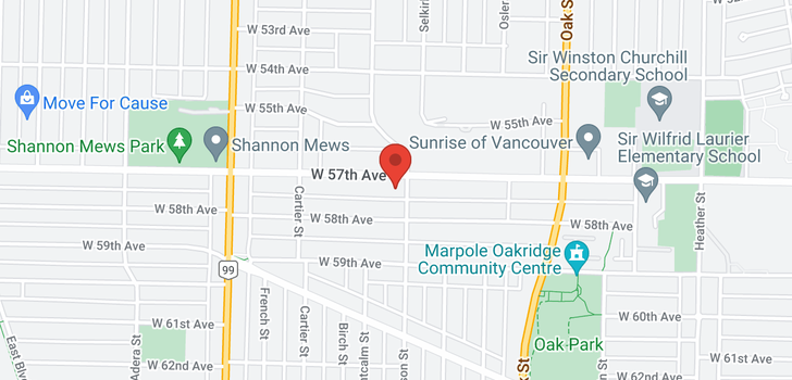 map of 1312 W 57TH AVENUE